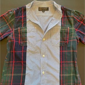 Preppy Unique Plaid and Striped Boy’s Button Down